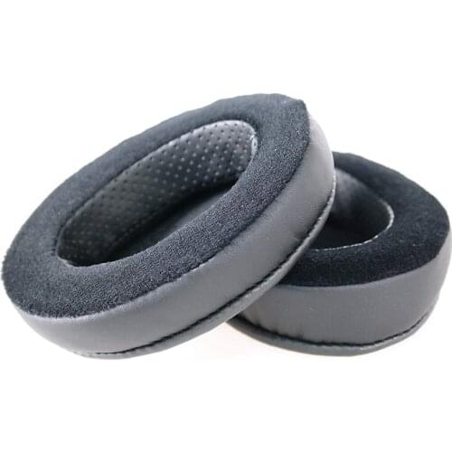 Hybrid Memory Foam Earpad-Black PU/Velour-Suitable for Large Over The Ear Headphones-AKG,HifiMan,ATH,Philips,Fostex