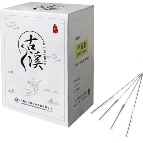 100 pcs disposable needles aluminum handle 0.35/40/50/60mm acupotomy therapy micro knife acupuncture needles independent tube