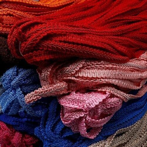 12mm/2-5m Lace Satin Ribbon Braided Lace Used To Sew Clothing Accessories, Curve Nylon Lace Diy Crafts Wedding Decoration