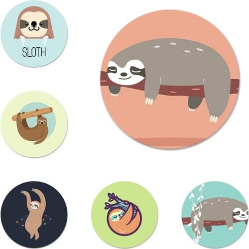 Sloth Cute Animals Icons Pins Badge Decoration Brooches Metal Badges For Backpack Decoration