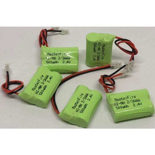 MasterFire 5pack/lot New Original Ni-MH 2/3AAA 2.4V 500mAh Ni-MH 2/3 AAA Rechargeable Battery Pack With Plugs For Cordless Phone