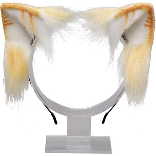 Animal Ears Hair Hoop Kawaii Plush Cat Ears Lolita Headdress HairBand Hair Clip Halloween Cosplay Hairpin Anime Costume