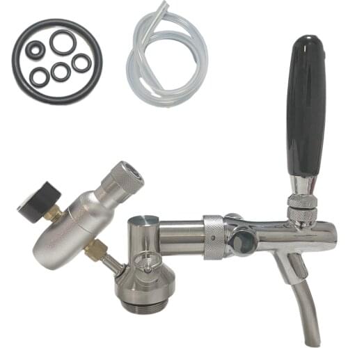 Stainless Steel Mini Keg Tap Dispenser with premium CO2 Injector & US/Forward Sealing Faucet for 2/3.6/4/5/10L Beer Keg growle