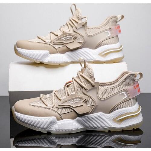 Male Lace Up Non-slip Men Low Athletic Sneakers Men Sneakers Black Mesh Breathable Running Sport Shoes Casual Mens Ss Large Size