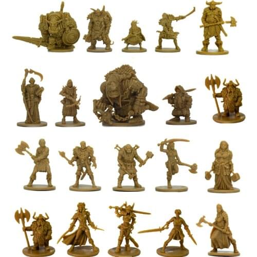 TRPG board game Zombicide miniature green horde orc human heroes warrior Knight Priest Shaman dwarf Warlock Hunter figure models