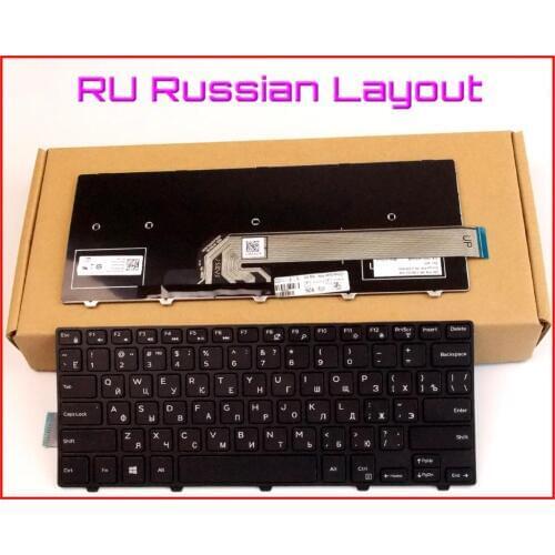 New Keyboard RU Russian Version for Dell Vostro 14 3445 3446 3458 PK1313P2A00 Laptop No-Backlight With Frame Black