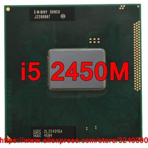 Original lntel Core i5 2450M SR0CH CPU (3M Cache/2.50GHz/Dual-Core) i5-2450M Laptop processor free shipping