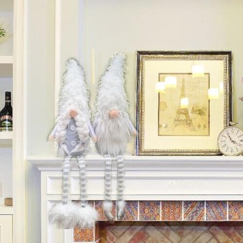 Christmas Swedish Gnome Santa Doll Toy Table Ornaments Holiday Home Party Decor F1CC