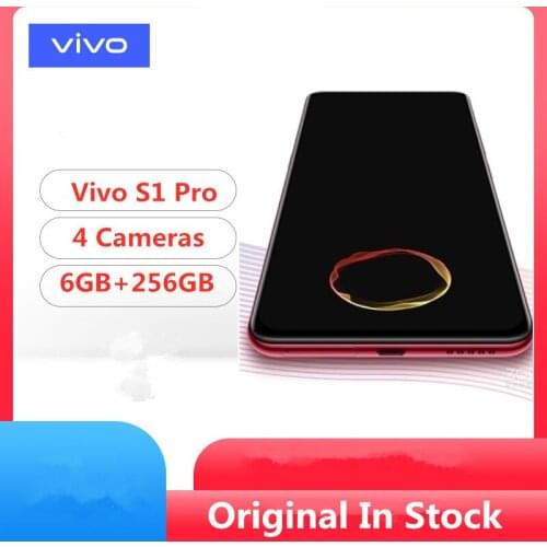 DHL Fast Delivery Vivo S1 Pro Cell Phone Snapdragon 675 Android 9.0 6.39" 2340X1080 6GB RAM 256GB ROM 48.0MP+32.0MP Fingerprint