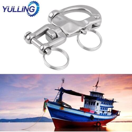 YULLING 316 Stainless Steel Swivel Shackle Quick Release Boat Anchor Chain Eye Shackle Swivel Snap Hook Boat Accessories