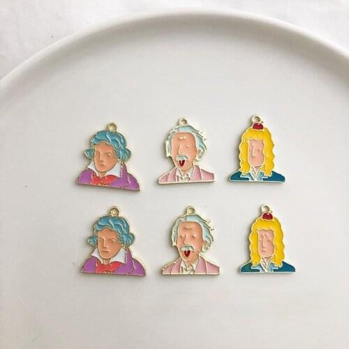 Fun cartoon version of the scientist series pendant diy earrings jewelry material