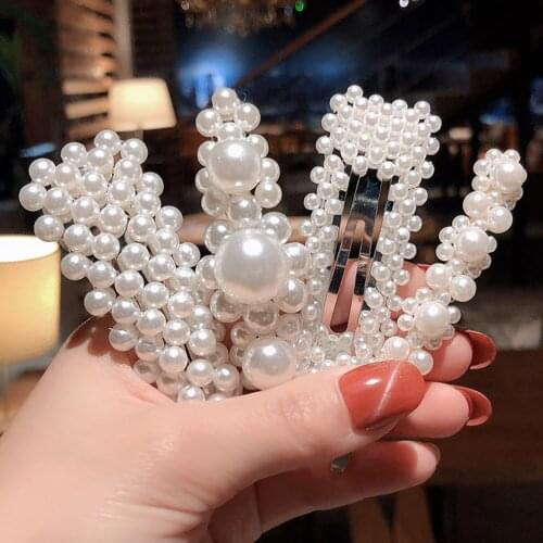 Fashion Pearl Hair Clip Retro Sweet Bangs Clip Three-piece Set Of All-match Hairpin Side Clip Bangs Clip Korean Hair Accessories