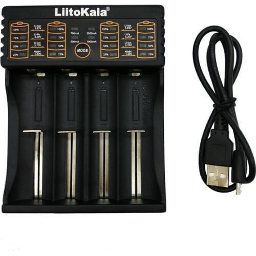 LiitoKala Lii-402 18650 battery charger 1.2V 3.7V 3.2V 3.85V AA/AAA 26650 10440 14500 16340 18350 battery smart charger
