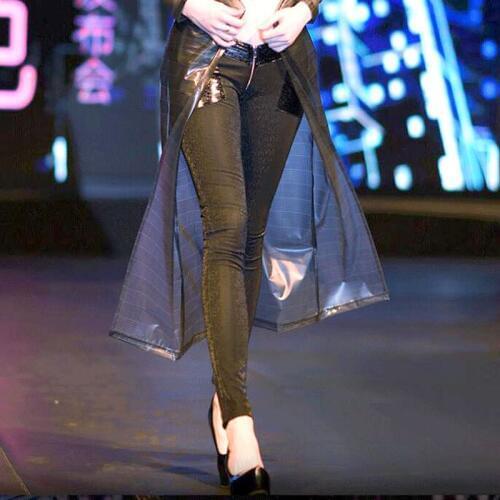 MEISE Sexy Women Pencil Pants Camo 3D Galaxy Shiny Low Rise Waist Zipper Open Tight Trousers Punk Stage Wear Plus Size F86