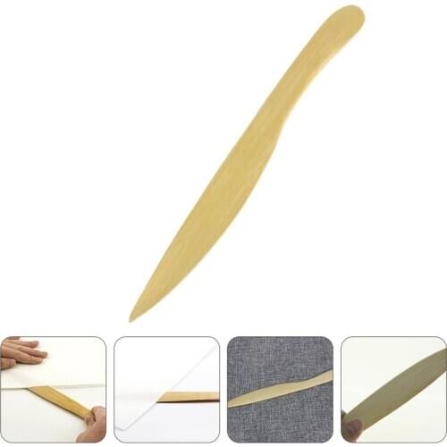 1pc Bamboo Envelope Opener Paper Cutter Letter Opener Portable Box Opener Bamboo Rice Paper Cutter
