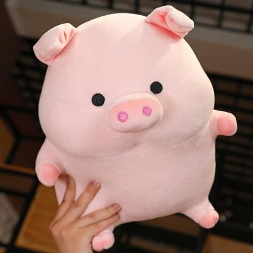 1pc 25/35cm Squishy Fatty Pig Stuffed Doll Plush Pink Piggy Toy Animal Soft Plushie Pillow Kids Baby Comforting Gift