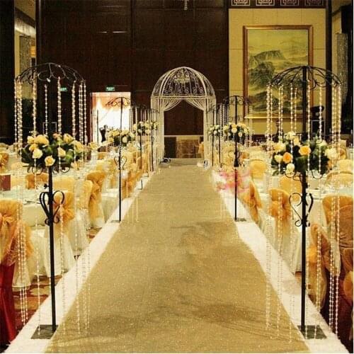 10M per lot 1 m Wide Upscale Pearlescent Wedding Carpet Shiny Aisle Runner T station Carpet For Party Decoration Supplies Many C