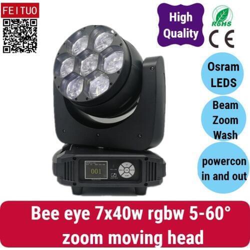 10/lot led wash 7x40w zoom rgbw 4 in 1 moving head beam Device for DJ Club Disco Music Party Church Wedding Ceremory