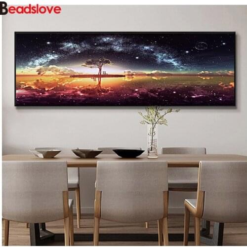 5D DIY Diamond Painting Full Square Round Drill fantasy universe tree Diamond Embroidery Mosaic Rhinestone Home Large Decor