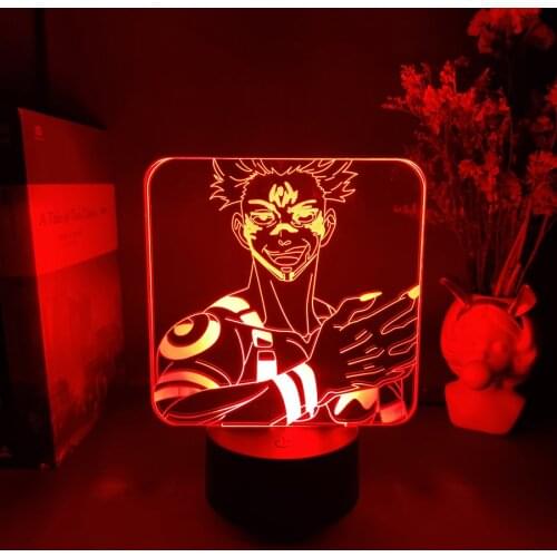 Anime Lamp Yuji Itadori Jujutsu Kaisen Figure Ryomen Sukuna LED Nightlight Bedroom Table Decor Birthday Manga Gifts for Friends