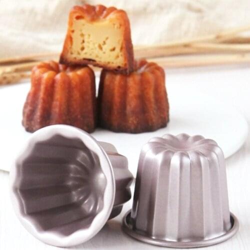 Nonstick Cannele Muffin Cup Kitchen Baking Dish No-Stick Baking Pan Cake Pan Round Large Muffin Bakeware Baking Tools