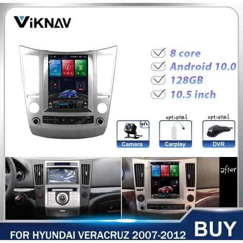 Android Vertical Screen Car Radio GPS Navigation Heat Unit for Hyundai Veracruz 2007 2008-2012 Car Multimedia Player Stereo 128g