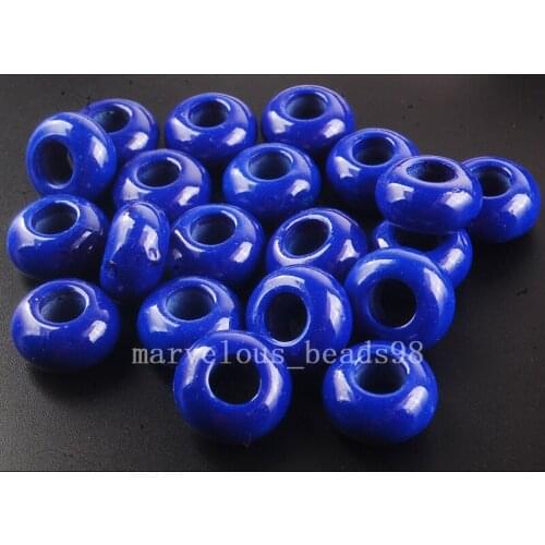 Free shipping Fashion 8x15mm Blue Jaspe charm Beads fit European Bracelet Chain 10pcs MC3801