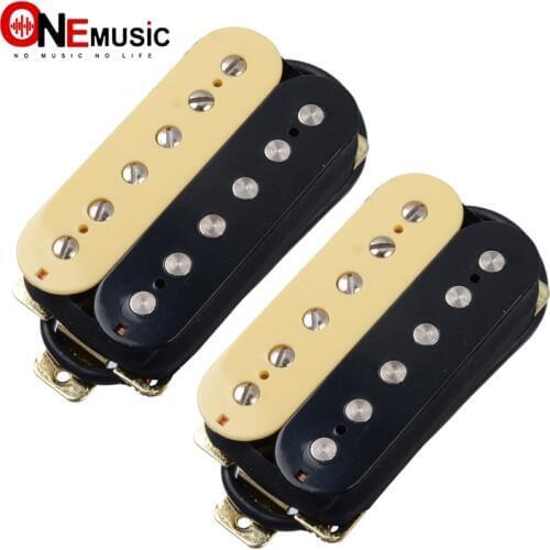 Dula Coil Open Style Humbucker Electric Guitar Pickup Bridge Pickup Ivory/Black