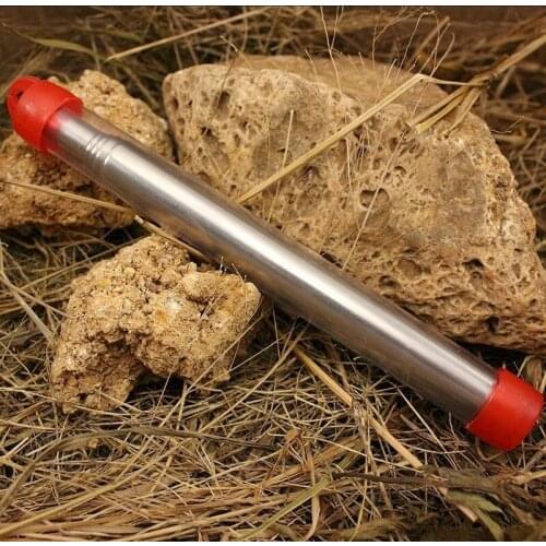 1pcs outdoor blowing torch adjustable camping torch pocket bellow stainless steel collapsible blowing fire stick survival tool