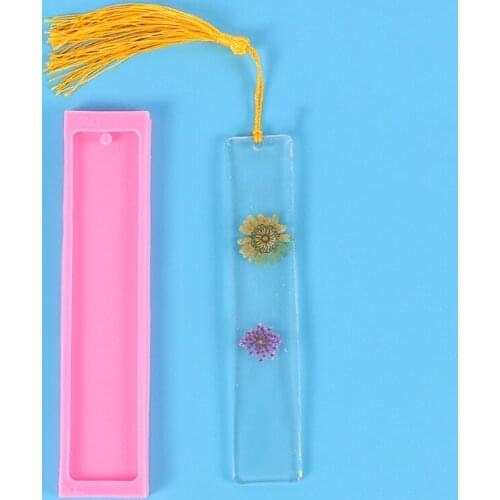 Bookmark Mold Silicone Mould Casting Craft Pendant Resin Epoxy DIY Rectangle Bookmark Mold for Jewelry DIY Fans