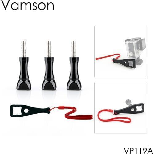 Vamson for Yi 4K Wrench Spanner + 3pcs Long Screw Tighten Thumb Knob for GoPro Hero 8 7 6 5 4 3+ for SJCAM Camera VP119A