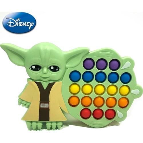 New Baby Yoda Figures Fidget Squeeze Toys Kawaii Push Pop Bubble Silicone Anti-anxiety Stress Relief Sensory Toy for Kids Adult