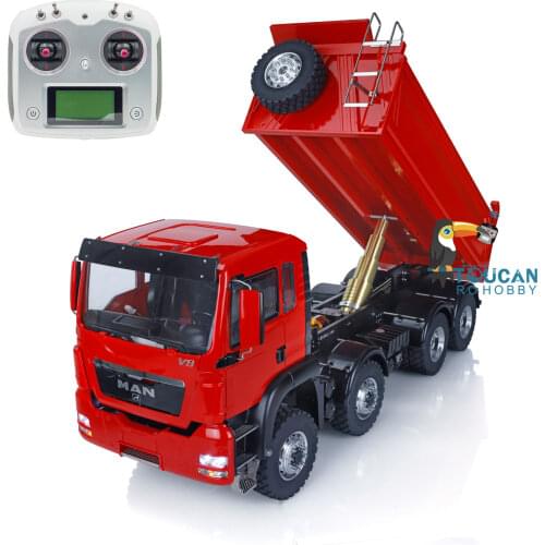 LESU 1/14 Scale MAN 8*8 Hydraulic Lifting RC Model Dumper TruckESC Servo Radio Light Sound THZH0350-SMT2