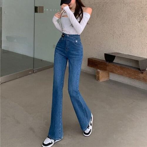 Женские джинсы клеш IKALVEN China At AliExpress