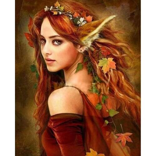 Enchanting Fox Girl Figure Painting By Numbers Hand Painted Oil Painting Adult Child Picture Colouring Home Decor Unique Gift
