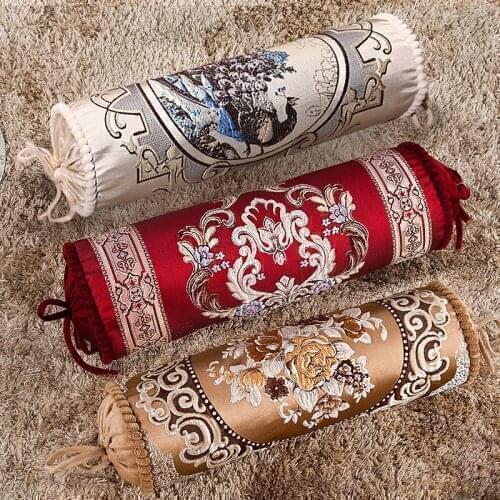 15*50 cm classical luxury cylindrical pillowcase sofa jacquard candy shaped cushion cover backrest home chair decor waist pillow