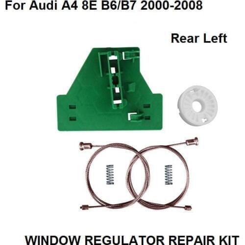 Car Window Kit For Audi A4 8E B6/B7 Window Regulator Repair Kit / Plastic Clip 2000-2008 8E0839461C Rear Left New