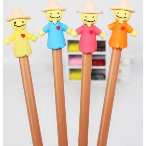 Korean Stationery Cute Soft Gel Pen for Boys and Girls Super Cute Little Fresh Student Pen 0.5mm Black Pen School Supplies