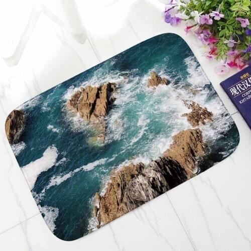 Printed Welcome Indoor Doormats Scenic Pattern Home Bedroom Living Room Decor Floor Mats Washable Anti Slip Hallway Balcony Mat