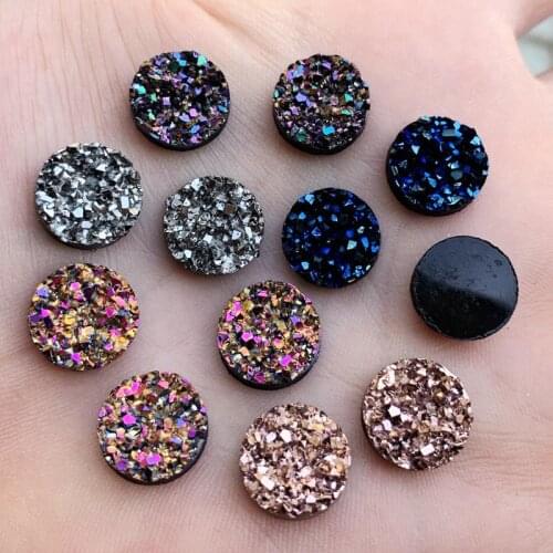 DIY 300pcs Rhinestone buttons Round 12mm Ore Shiny AB Resin Crystals Accessories Gem Stones Strass -B28*6