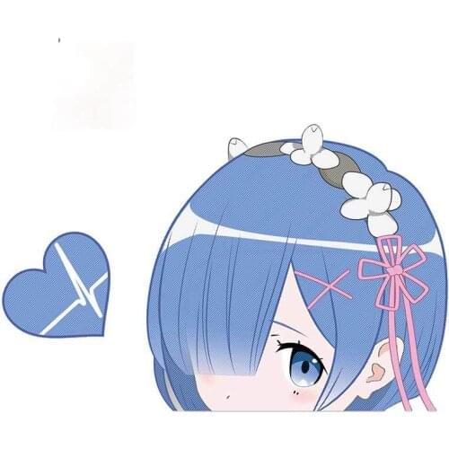 Peeking Rem Car Bumper Window Car Stickers Waterproof Windshield Laptop Motorcycle Decals Scratch-proof Decoration Apply To Car