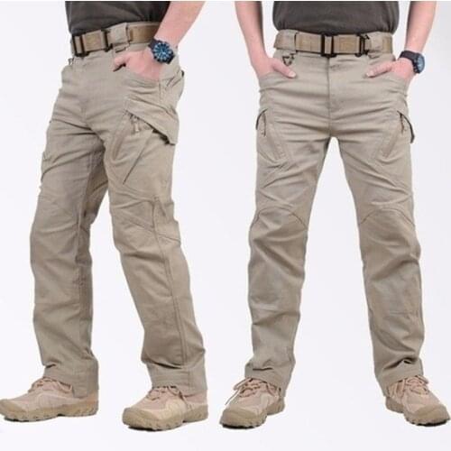 New Mens Tactical Pants Casual Multiple Pocket Elasticity Military Urban Commuter Tacitcal Trousers Men Slim Fat Cargo Pant 5XL