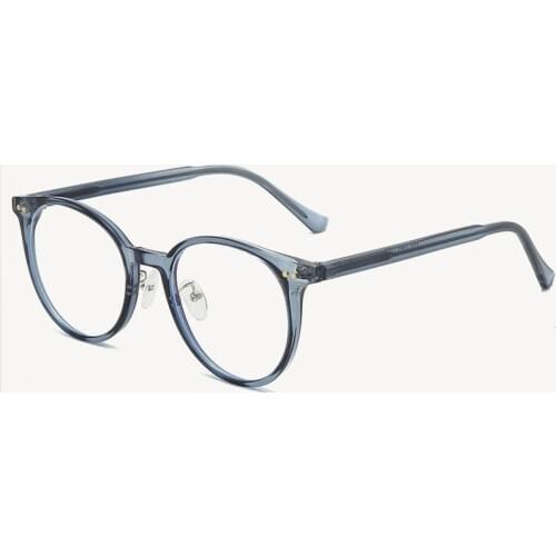 Women Round Prescription Glasses Translucent Insta-famous Vintage Material Anti blue Light Weight Progressvie Reading lens