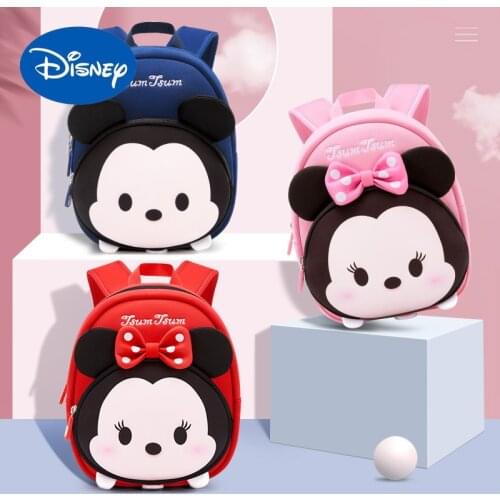 Authentic Disney Kindergarten Schoolbag Female Cartoon Children 3 Years 6 Tide Class Cute Children Infants Anti-lost Backpack