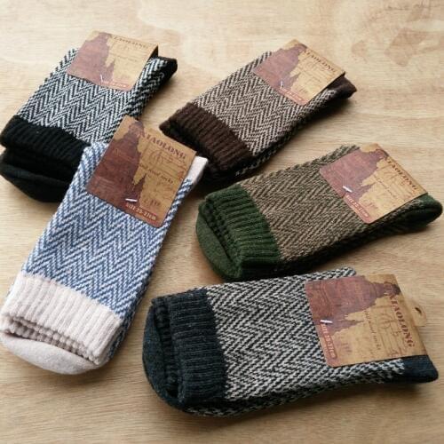 PEONFLY Autumn Winter Pattern Man Wool Comfortable Wind Soft happy funny mens Socks men cotton 5PAIRS/LOT