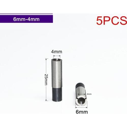 6mm-4mm,5pcs,Freeshipping CNC Machine Milling Cutter Adaptor,Solid carbide End Mill,woodworking Router Bit conversion sleeve