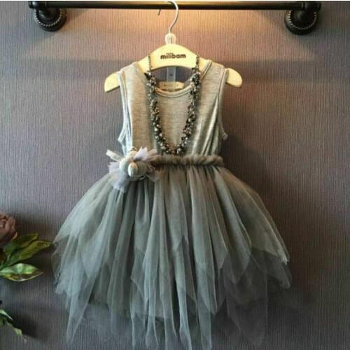 PUDCOCO Girls Princess Dress Kids Baby Formal Party Pageant Lace Tulle Tutu Dresses Sundress 2-7T