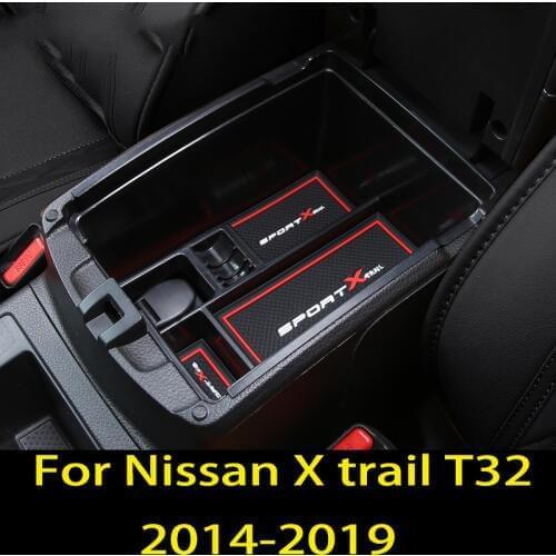 For Nissan X trail T32 X-trail 2014-2019 Armrest box storage box central storage compartment storage debris storage box