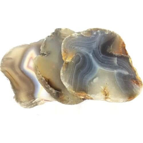 Natural Agate Slice Carved Crystal Healing Gemstone For Decoration