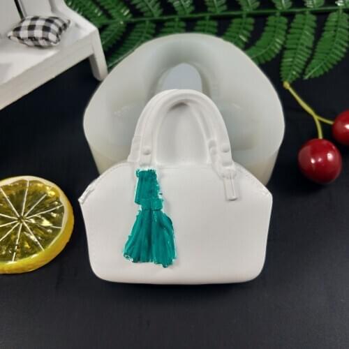 QT0270 PRZY Silicone Mold Carry Bag Soap Molds Womens Handbags Soap Mold Gypsum Chocolate Candle Molds Soap Mould Clay Resin